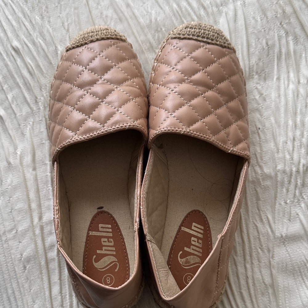 SHEIN Quilted Beige Espadrilles for Women
